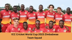  ICC Cricket World Cup 2023 Zimbabwe Team Squad