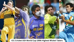 ICC Cricket ODI World Cup 1996 Highest Wicket Takers