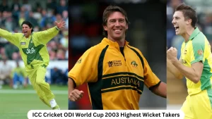 ICC Cricket ODI World Cup 2003 Highest Wicket Takers