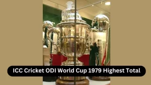 ICC Cricket ODI World Cup 1979 Highest Total