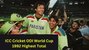 ICC Cricket ODI World Cup 1992 Highest Total