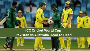 ICC Cricket World Cup Pakistan vs Australia Head to Head