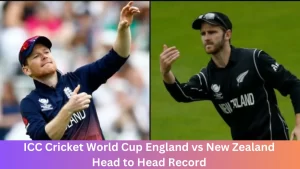 ICC Cricket World Cup England vs New Zealand Head to Head Record