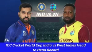 ICC Cricket World Cup India vs West Indies Head to Head Record