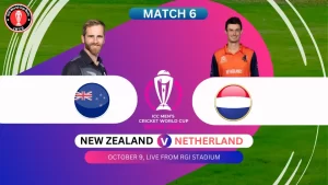New Zealand vs Netherlands ICC Cricket World Cup 2023 India