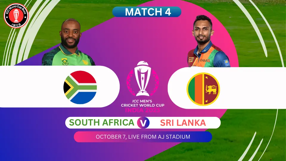 SA VS SL ICC Cricket World Cup 2023 India