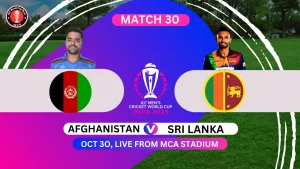 Afghanistan vs Sri Lanka ICC Cricket World Cup 2023
