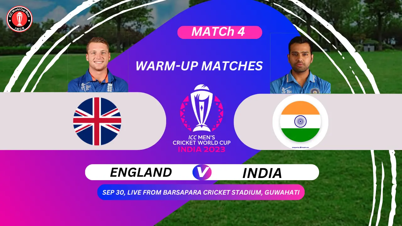 England vs India Warm up Match ICC Cricket World Cup 2023 