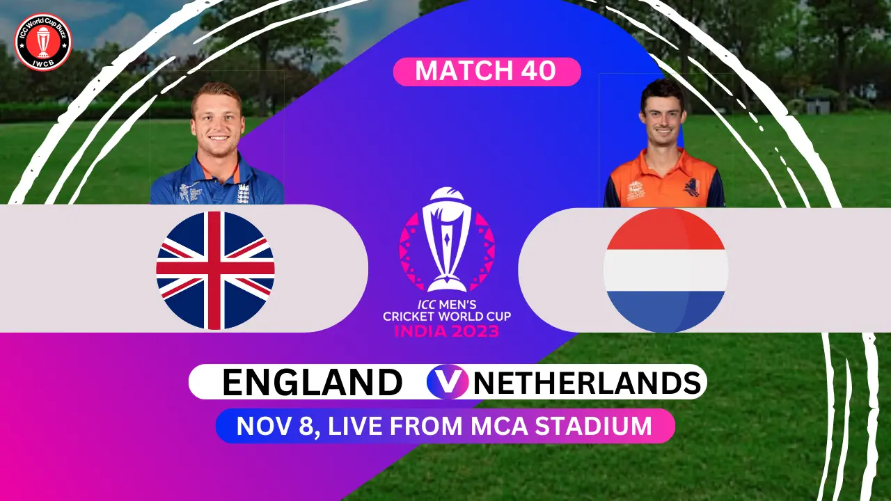 England Vs Netherlands ICC Cricket World Cup 2023 India ICC WORLD CUP