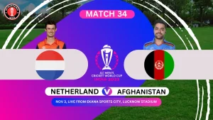 Netherlands vs Afghanistan ICC Cricket World Cup 2023 India 