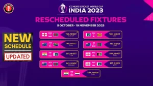 Revised Schedule for ICC Cricket World Cup 2023 Has been Announced