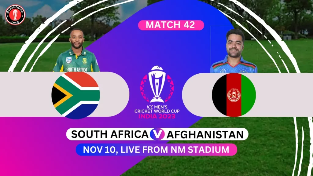 South Africa vs Afghanistan ICC Cricket World Cup 2023 India