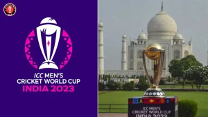 The Cricket World Cup trophy arrived at the Taj Mahal