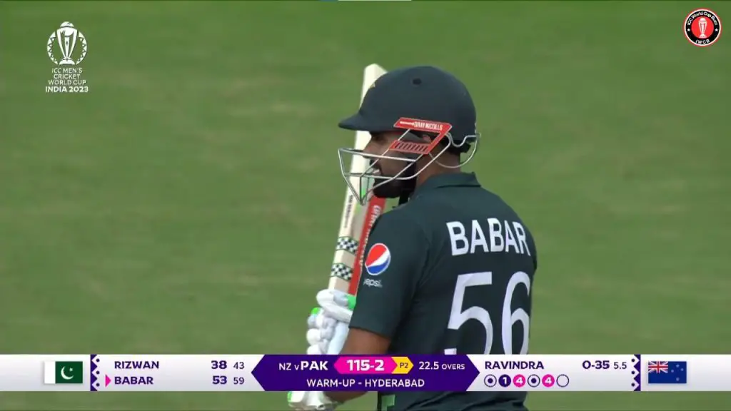 Babar Azam Scored 50 vs New Zealand in the First Warmup Match

