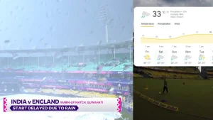 India vs England warm up match start of Play delayed due to rain 
