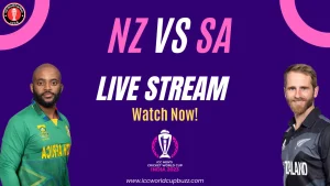 New Zealand vs South Africa ICC Cricket World Cup 2023 Live Streaming 