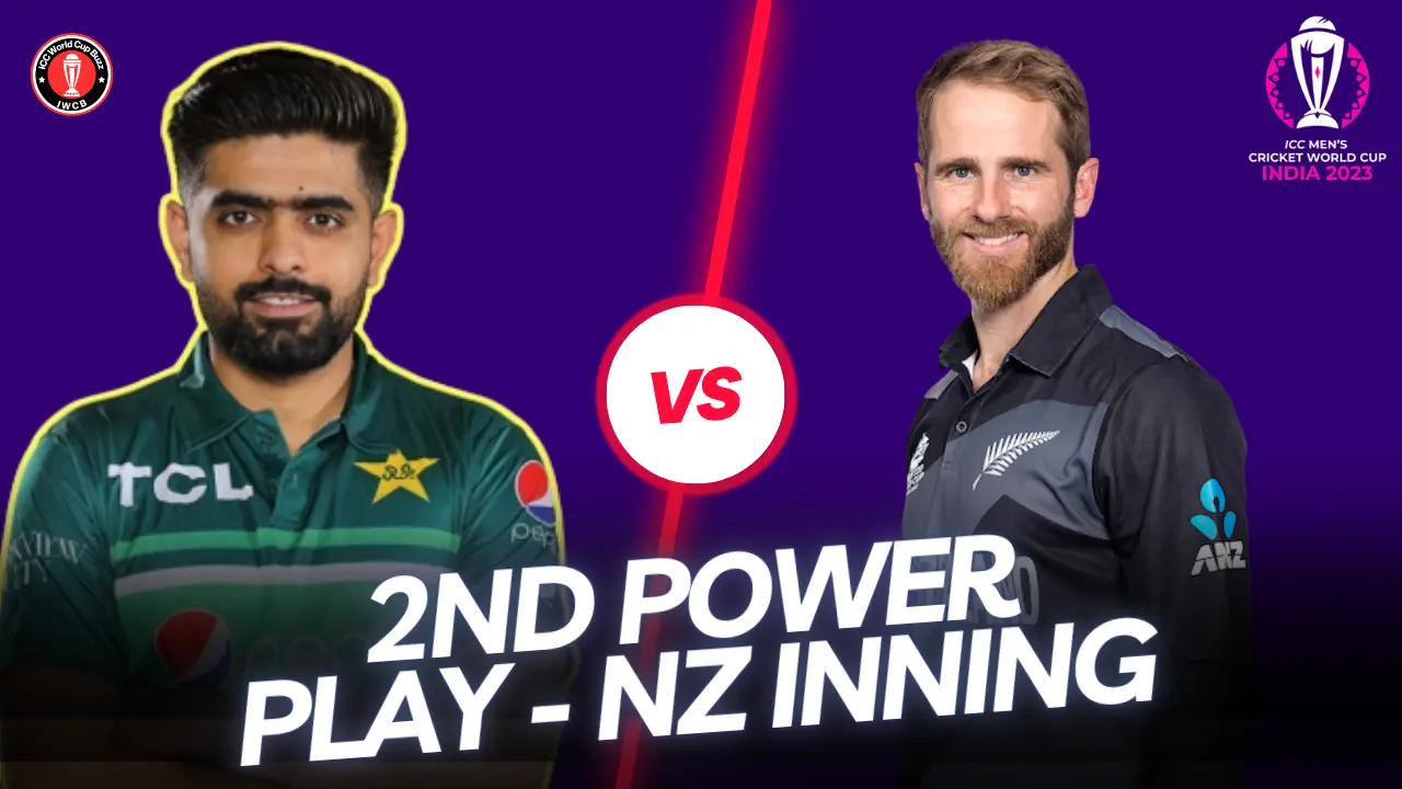 Pakistan Vs Newzealand Warm-up Match 01, Hyderabad 2nd Power Play Score Update - NZ Inning