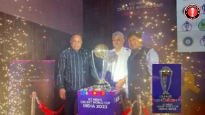 With tremendous fanfare, the ICC World Cup 2023 trophy Arrives in Guwahati