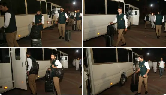 Pakistan team has arrived at hyderabad airport