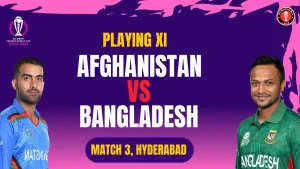 AFG vs BAN Playing 11 for the 3rd Match of the ICC World Cup 2023, Injury Update, Playing Conditions