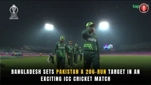 Bangladesh sets Pakistan a 205-run target in an exciting ICC Cricket match