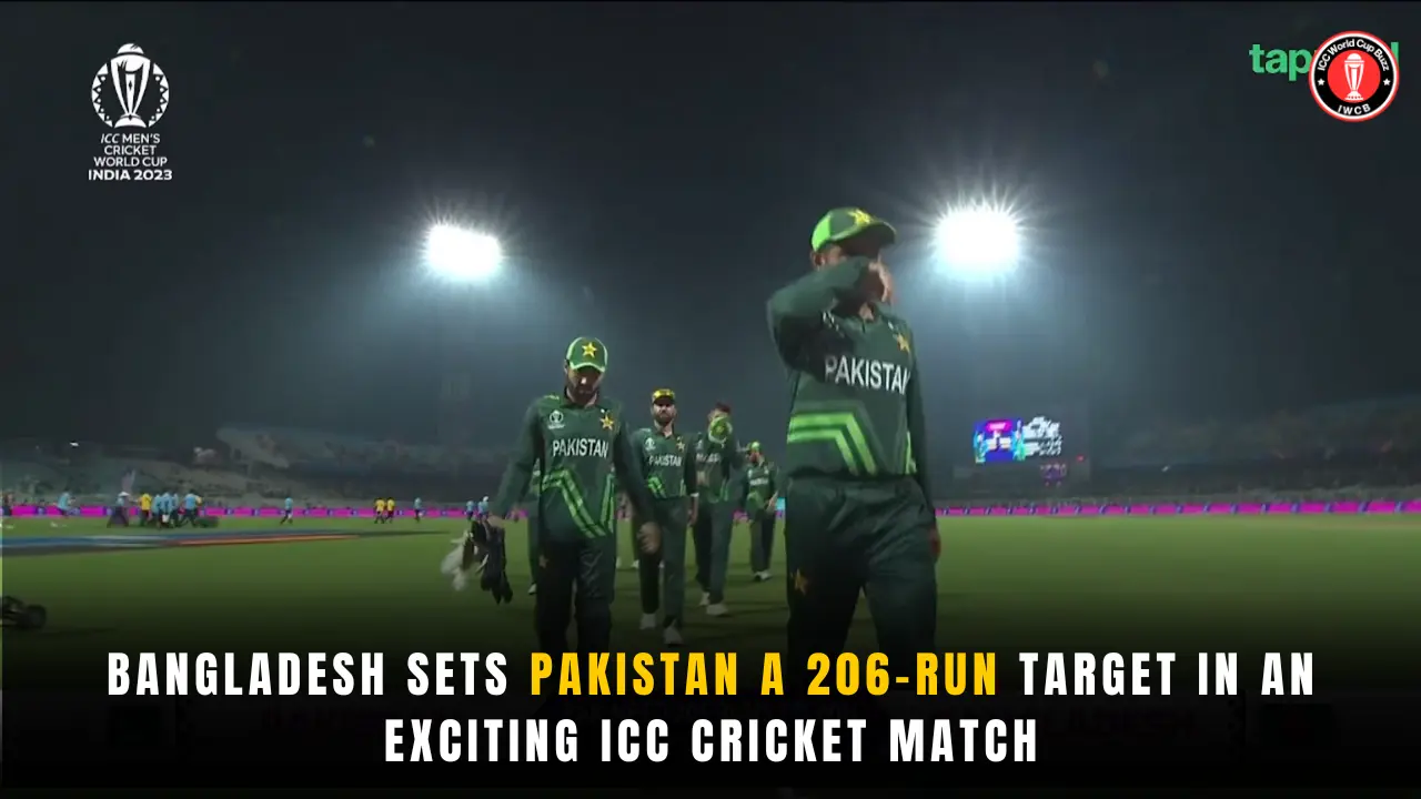 Bangladesh sets Pakistan a 206-run target in an exciting ICC Cricket match