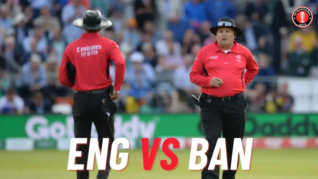 England vs Bangladesh Warm up match officials for ICC Cricket World Cup 2023 
