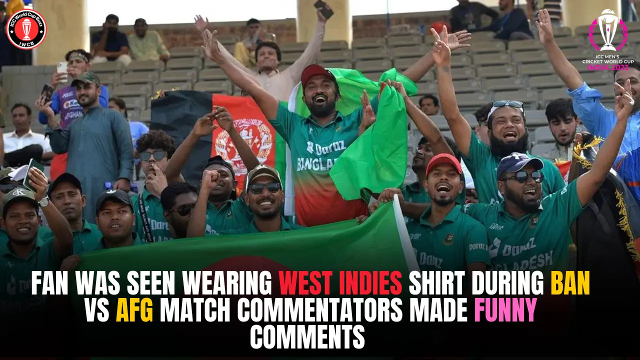 Fan was seen wearing West Indies shirt during BAN vs AFG match commentators made funny comments