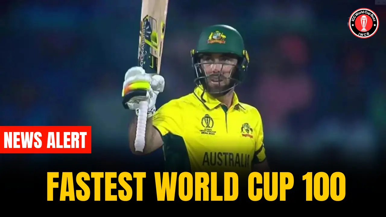 Glenn Maxwell made fastest century of the ICC Cricket World Cup in 40 balls
