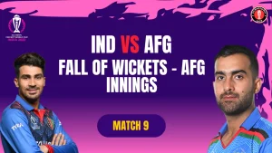IND vs AFG | ICC Men’s CWC23 | Delhi | Match 9 | Fall of Wickets | AFG Battings