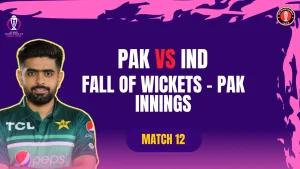 IND vs PAK | ICC Men’s CWC23 | Ahmedabad | Match 12 | Fall of Wickets | PAK Batting