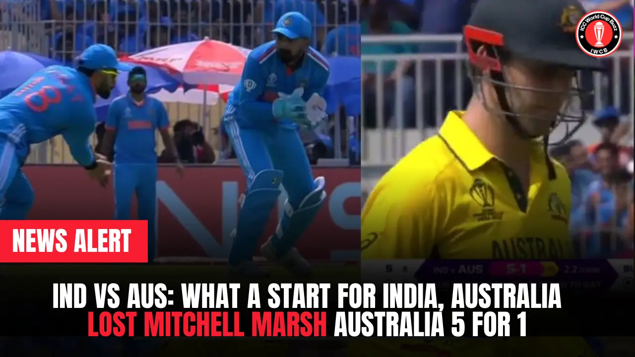 Ind vs Aus: What a Start for India, Australia Lost Mitchell Marsh Australia 5 for 1