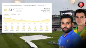 India vs Australia Weather Report ICC Cricket World Cup 2023