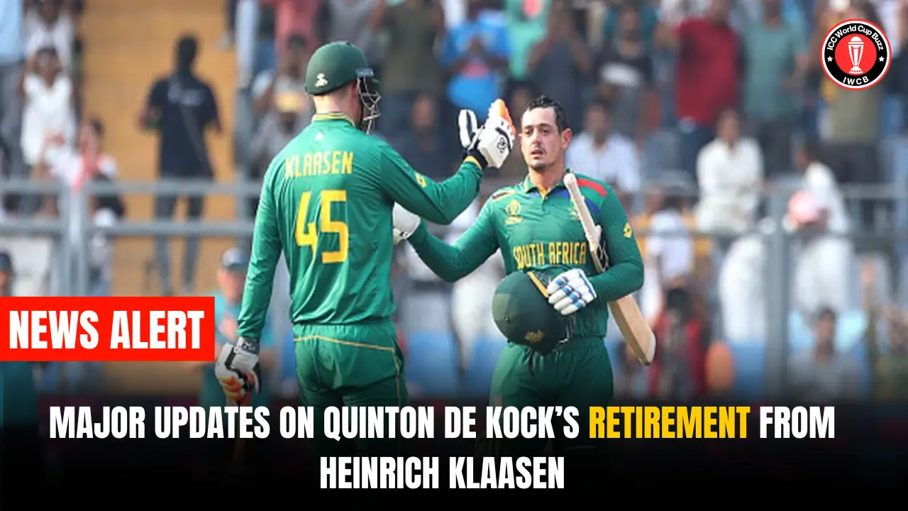 Major Updates on Quinton de kock’s retirement from Heinrich Klaasen