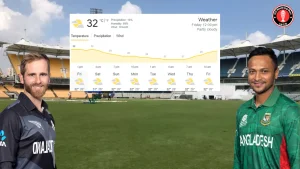 NZ vs BAN Weather Report ICC Cricket World Cup 2023