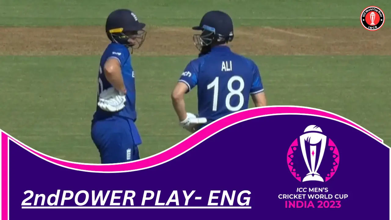 NZ vs ENG ICC Men’s CWC2023 Match 01, Ahmedabad, 2nd Power Play Score Update - ENG Innings