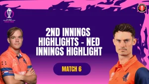 NZ vs NED, ICC Men’s CWC23, Hyderabad | Match 06 | 2ND Innings Highlight| NED Innings