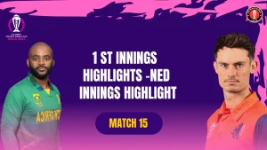 SA vs NED | ICC Men’s CWC23 | Dharamsala | Match 15 | 1st Innings HIghlihgt | NED Batting