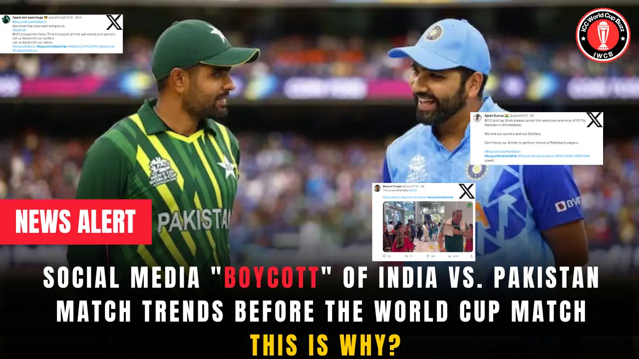 Social media "boycott" of India vs. Pakistan match trends before the World Cup match. This is Why?