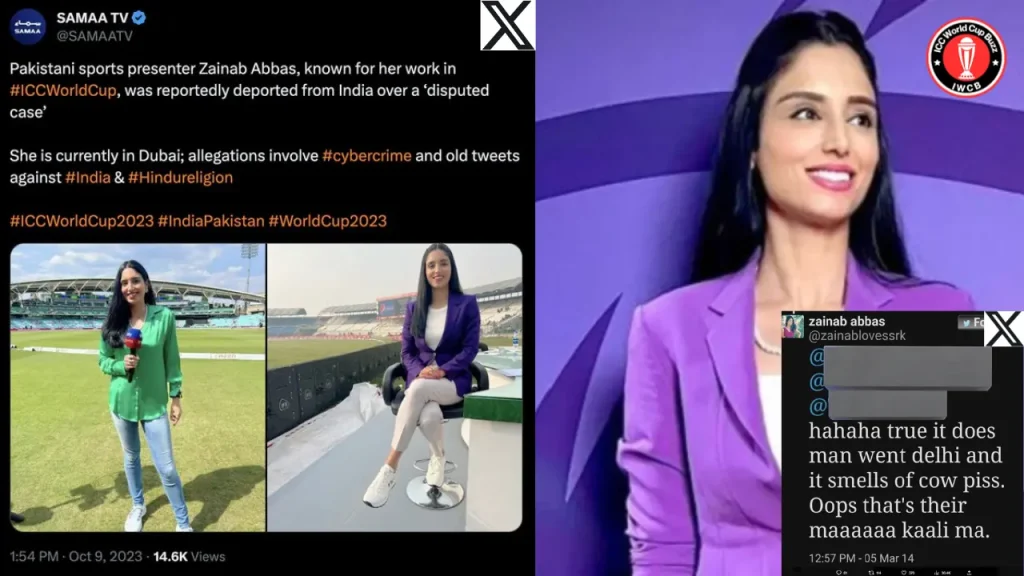 Zainab Abbas, a sports presenter for Pakistan, was deported from India after her anti-Hindu tweets reappeared online
