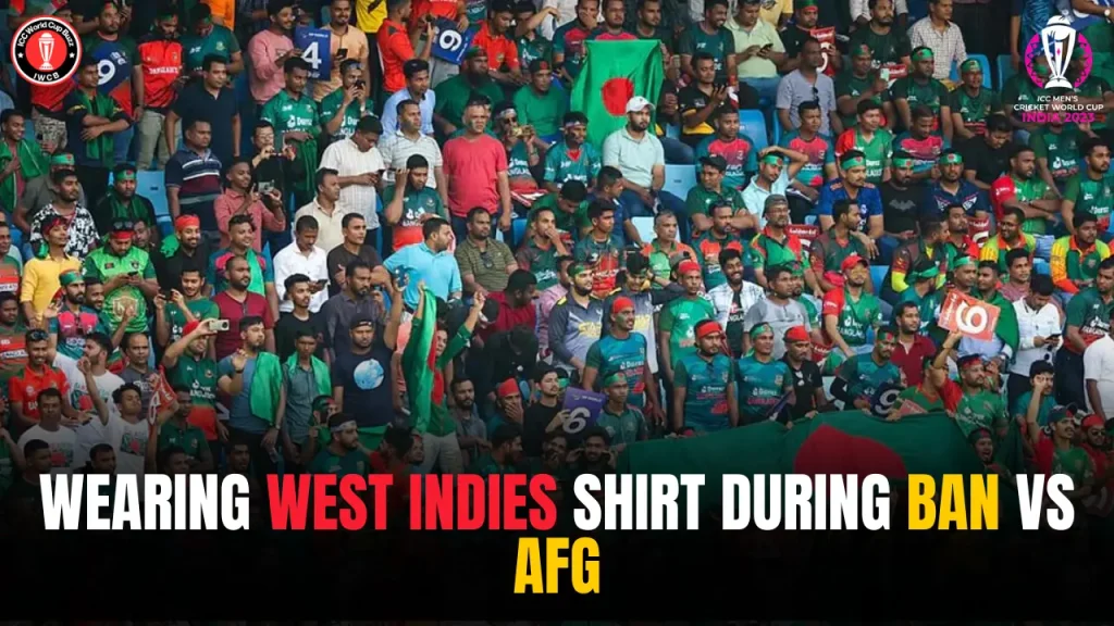 Fan was seen wearing West Indies shirt during BAN vs AFG match commentators made funny comments 