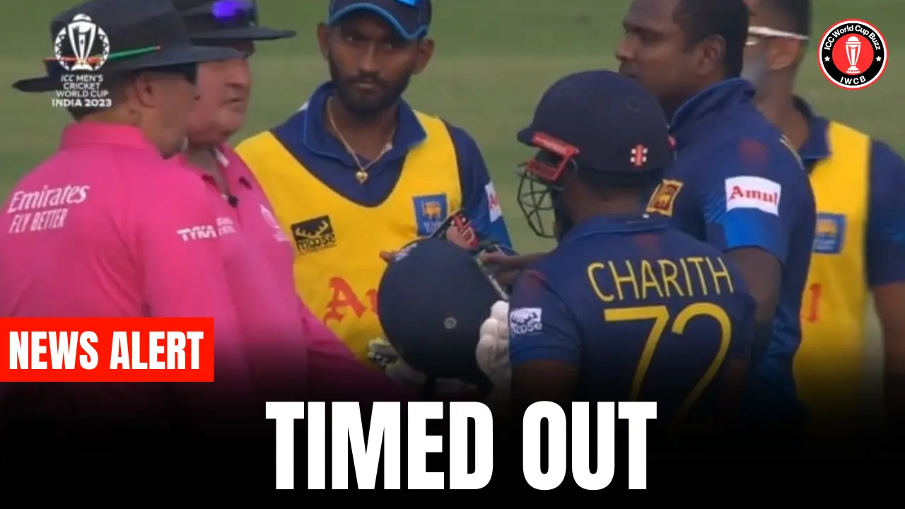 Mathews was given the timedout on shakib’s appeal