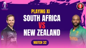 SA vs NZ Playing 11 Match 32 ICC World Cup 2023