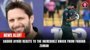 Shahid Afridi reacts to the incredible knock from Fakhar Zaman