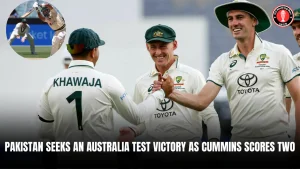 Pakistan seeks an Australia Test victory as Cummins scores two