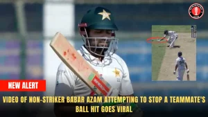 Video of non-striker Babar Azam attempting to stop a teammate’s ball hit goes viral