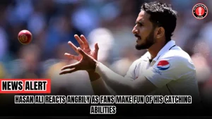 Hasan Ali reacts angrily as fans make fun of his catching abilities