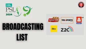 PSL 9 2024 TV Channels Broadcasting List