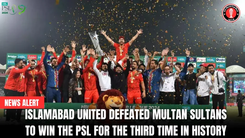 Islamabad United defeated Multan Sultans to win the PSL for the third time in history