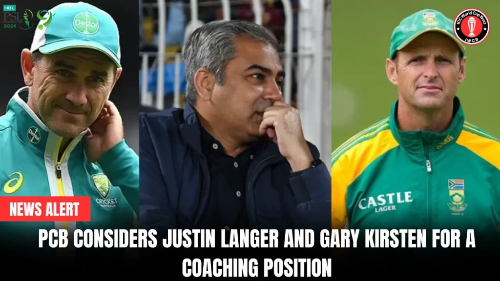 PCB considers Justin Langer and Gary Kirsten for a coaching position